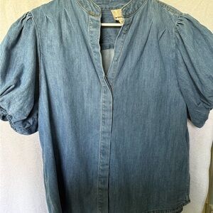 Women's Blue Denim Top